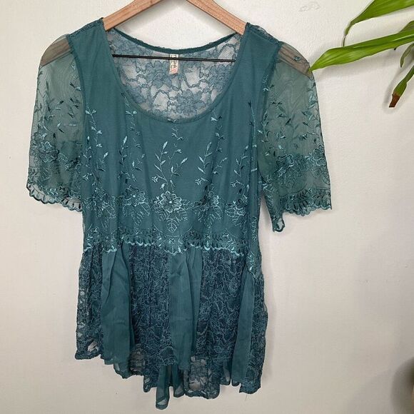 Free People Lace Blouse - Picture 1 of 4